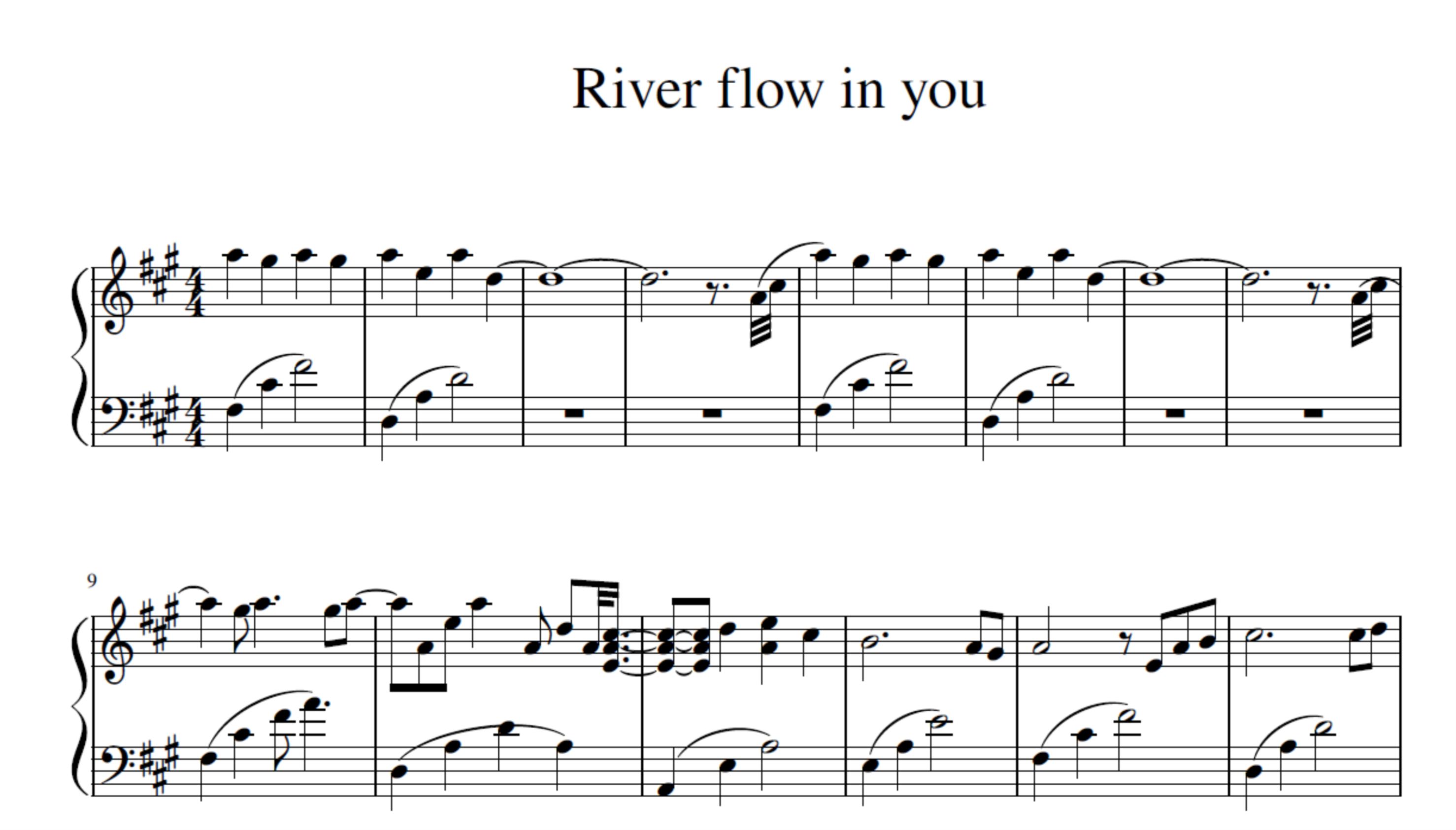 Песня речки ноты. Ноты для фортепиано Сумерки River. River Ноты для фортепиано. Река Ноты для фортепиано. You Ноты для фортепиано.