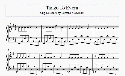 نت Tango to Evora (گل ارکیده) برای پیانو