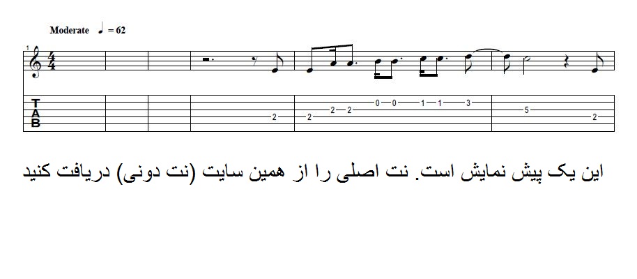 نت و تبلچر آهنگ  Hello از لیونل ریچی