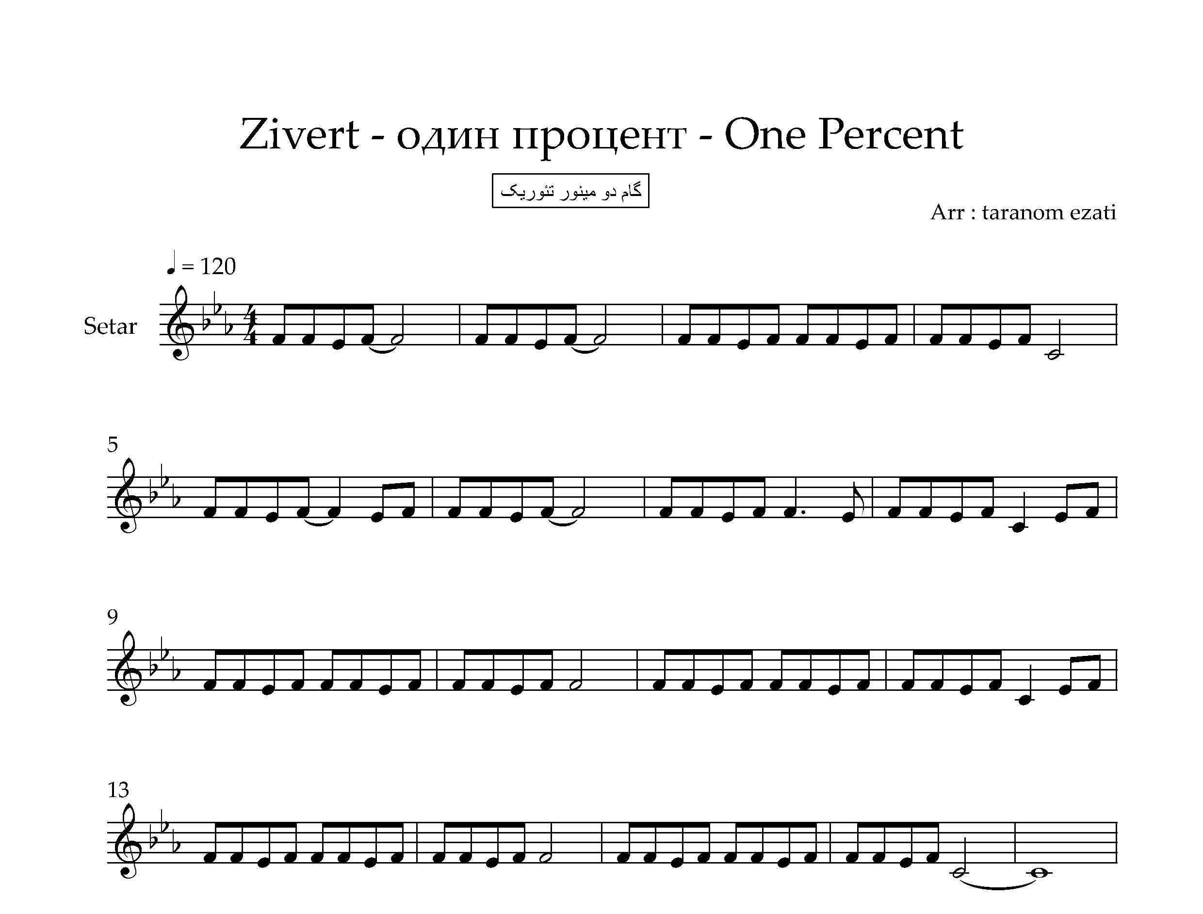 نت سه تار One Percent از Zivert