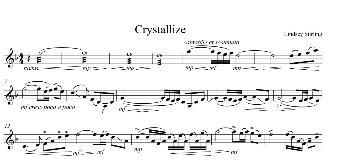 نت ویولن crystallize